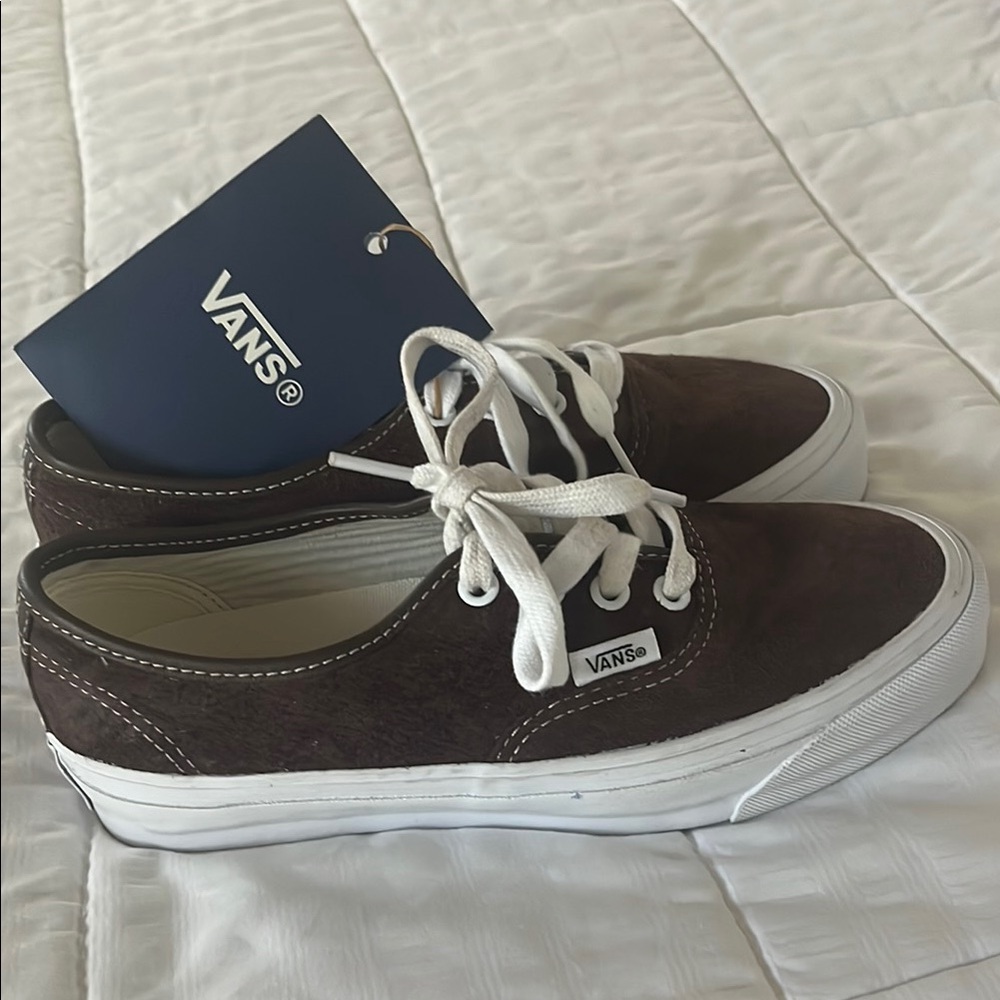 Vans Brown and White Sneakers Canvas Low-Top
